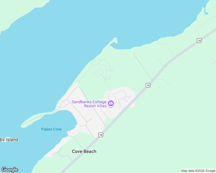 map of restaurants, bars, coffee shops, grocery stores, and more near Summer Village Lane in Prince Edward