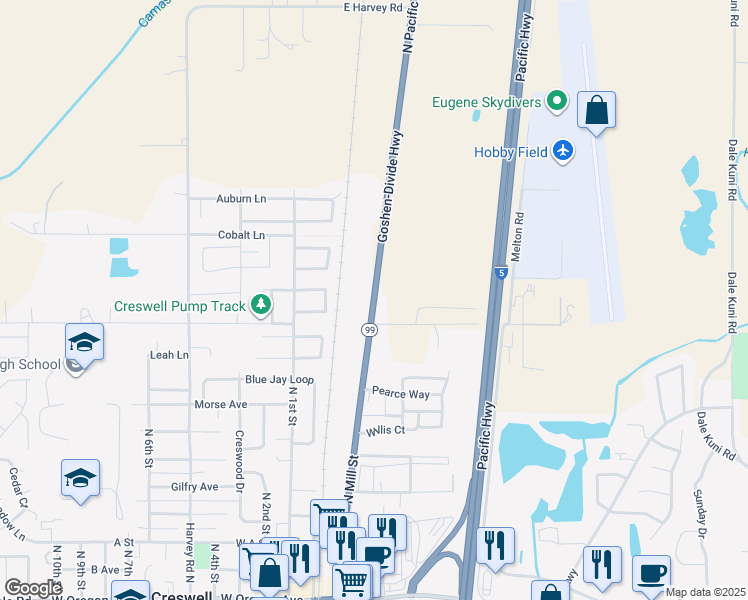 83373 Oregon 99, Creswell OR Walk Score