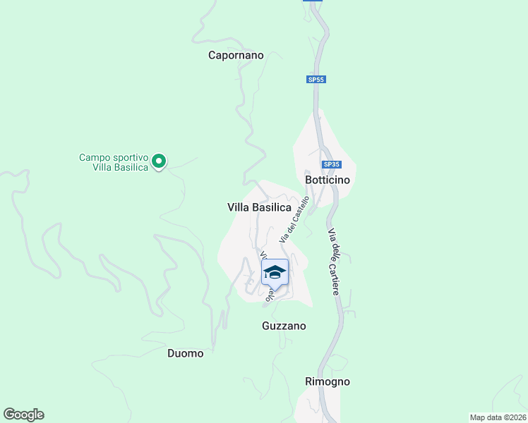 map of restaurants, bars, coffee shops, grocery stores, and more near 15 Via Stefano Franchi in Villa Basilica