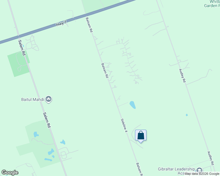 map of restaurants, bars, coffee shops, grocery stores, and more near 3450 Sideline 4 in Pickering
