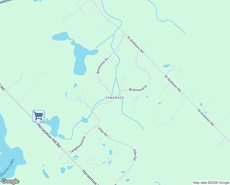 map of restaurants, bars, coffee shops, grocery stores, and more near 14 Briarwood Drive in Caledon East