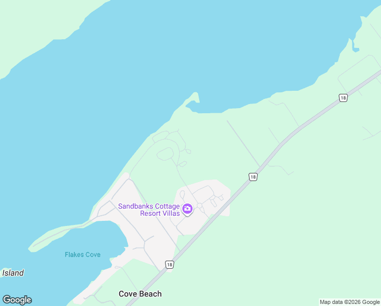 map of restaurants, bars, coffee shops, grocery stores, and more near Summer Village Lane in Prince Edward