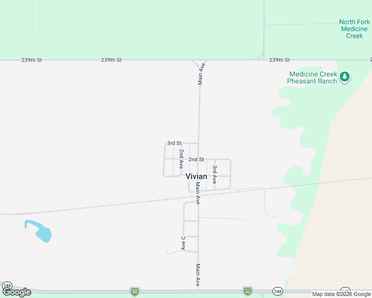 map of restaurants, bars, coffee shops, grocery stores, and more near 3rd Street in Vivian
