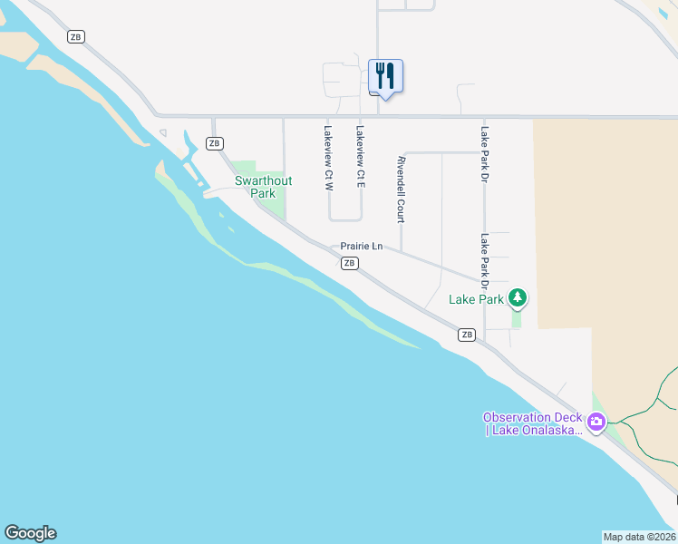 map of restaurants, bars, coffee shops, grocery stores, and more near W7915 County Road ZB in Onalaska