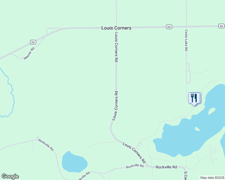 map of restaurants, bars, coffee shops, grocery stores, and more near 14028 Louis Corners Road in Kiel