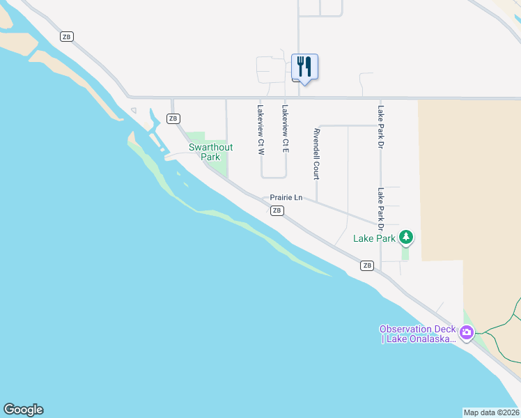 map of restaurants, bars, coffee shops, grocery stores, and more near W7915 County Road ZB in Onalaska