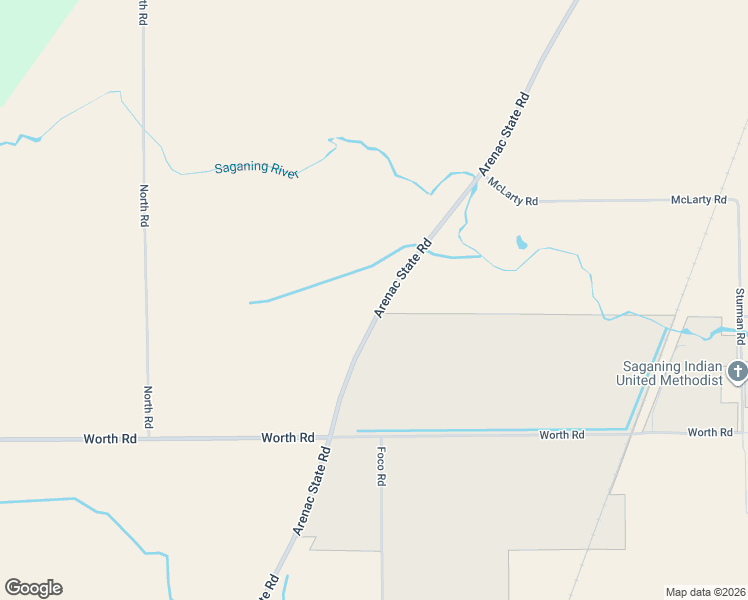 map of restaurants, bars, coffee shops, grocery stores, and more near 5400 Arenac State Road in Standish