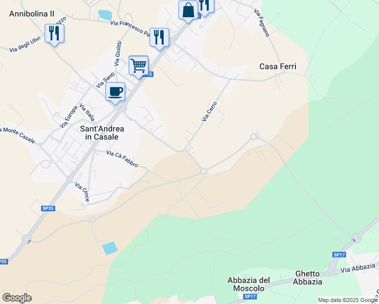 map of restaurants, bars, coffee shops, grocery stores, and more near 2 Via Primo maggio in Rimini