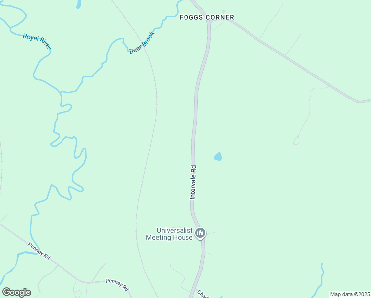 map of restaurants, bars, coffee shops, grocery stores, and more near 1047 Intervale Road in New Gloucester