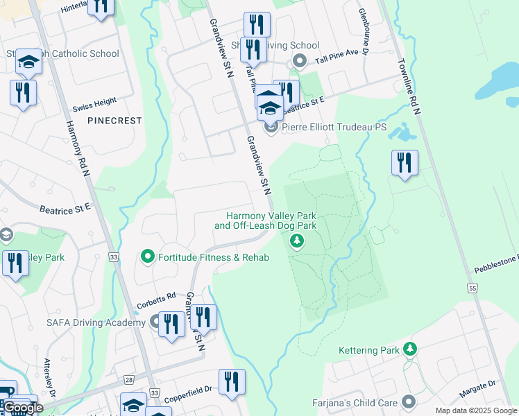 1034 Ridge Valley Drive Oshawa On Walk Score Map Of Restaurants Bars Coffee S Grocery Ore Near 1034