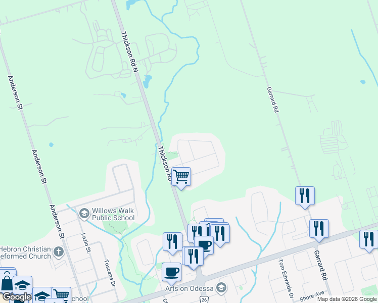 map of restaurants, bars, coffee shops, grocery stores, and more near 6 Heathfield Street in Whitby