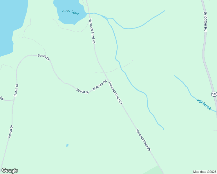 map of restaurants, bars, coffee shops, grocery stores, and more near 424 Hancock Pond Road in Sebago