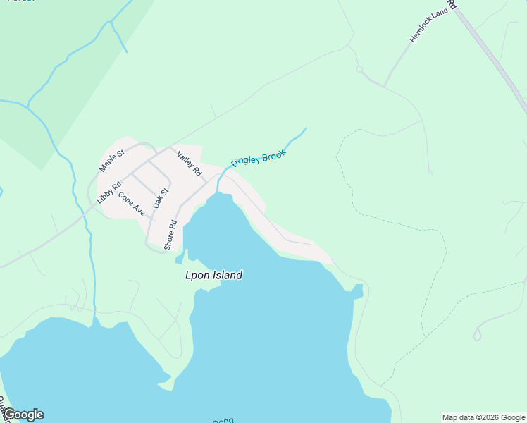 map of restaurants, bars, coffee shops, grocery stores, and more near 10 Shore Road in Raymond