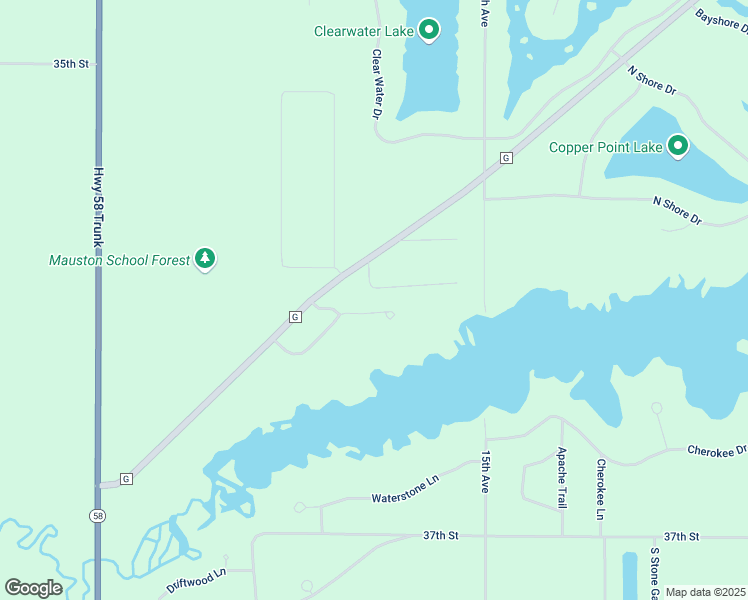 map of restaurants, bars, coffee shops, grocery stores, and more near 5777 Evergreen Lane in New Lisbon