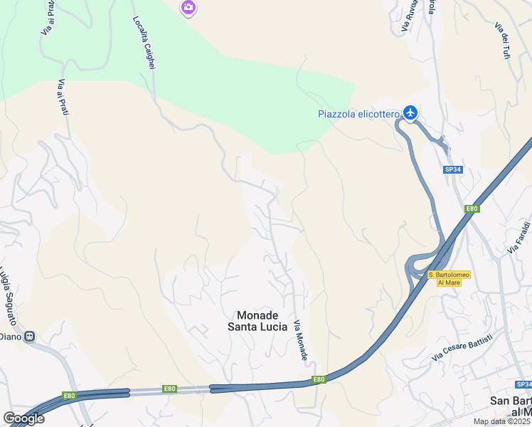 map of restaurants, bars, coffee shops, grocery stores, and more near 24 Via Monade in Monade Santa Lucia