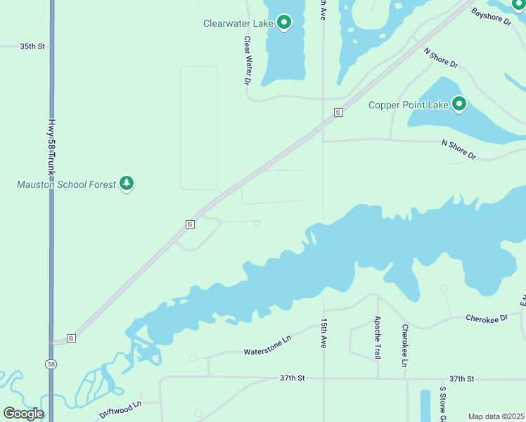 map of restaurants, bars, coffee shops, grocery stores, and more near 5777 Evergreen Lane in New Lisbon