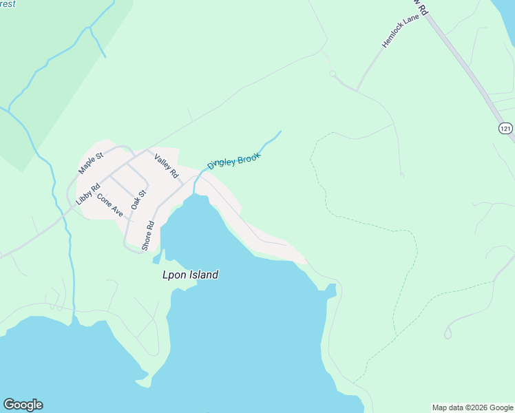 map of restaurants, bars, coffee shops, grocery stores, and more near 10 Shore Road in Raymond