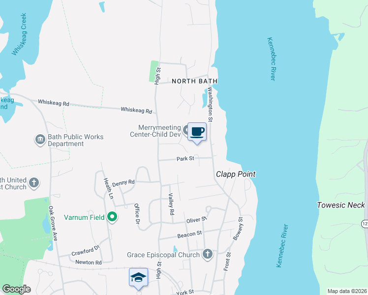 map of restaurants, bars, coffee shops, grocery stores, and more near 70 Winship Street in Bath