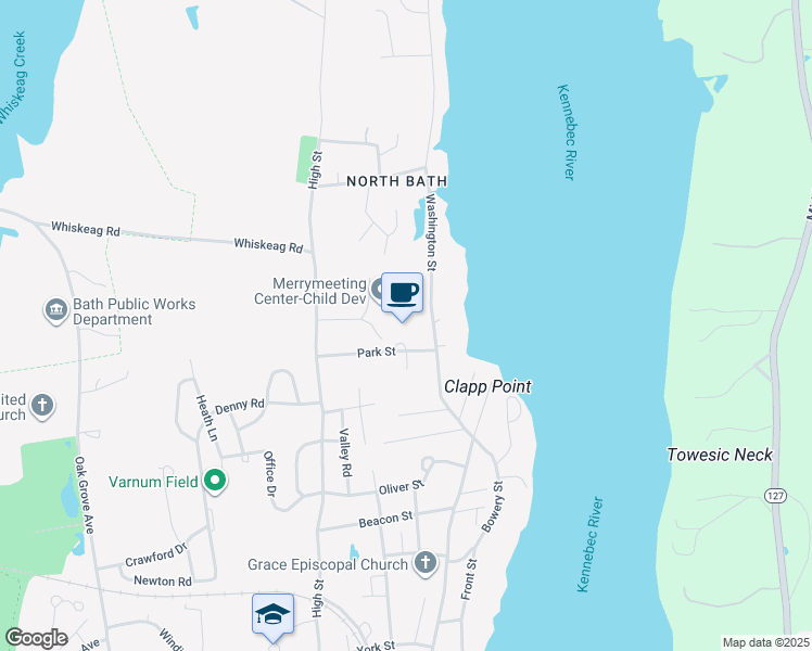 map of restaurants, bars, coffee shops, grocery stores, and more near 11 Park Street in Bath