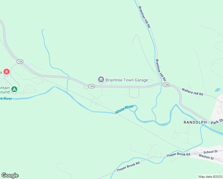 map of restaurants, bars, coffee shops, grocery stores, and more near 885 Vermont 12A in Braintree