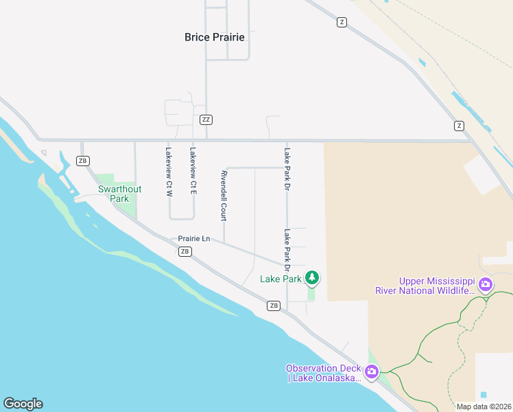 map of restaurants, bars, coffee shops, grocery stores, and more near N5791 Huntington Court in Onalaska