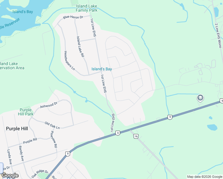 map of restaurants, bars, coffee shops, grocery stores, and more near 20 Anderson Avenue in Orangeville