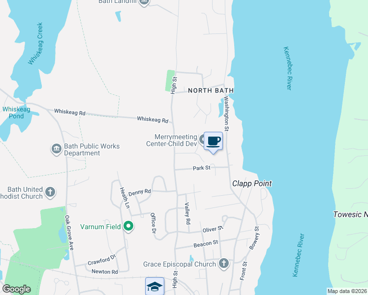 map of restaurants, bars, coffee shops, grocery stores, and more near 70 Winship Street in Bath