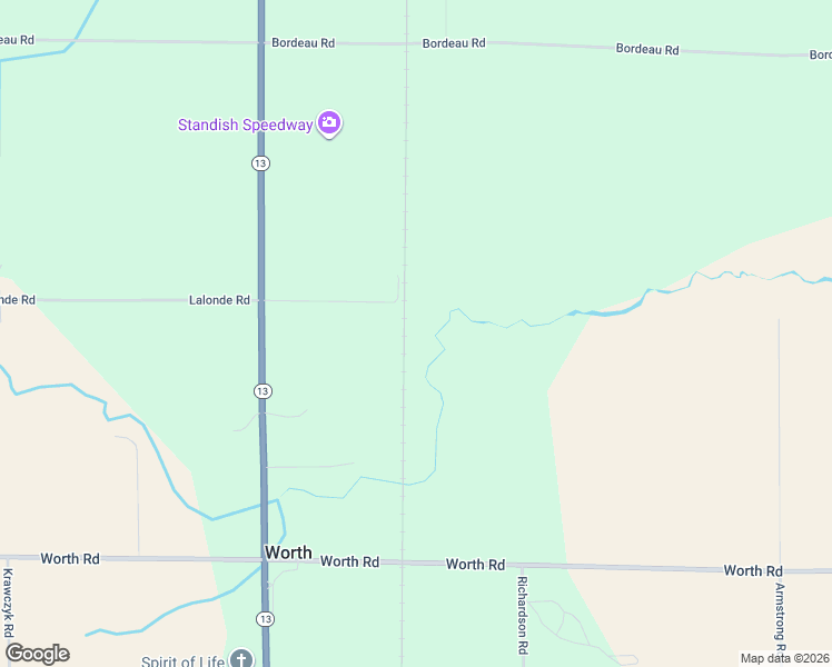 map of restaurants, bars, coffee shops, grocery stores, and more near 3845 Lalonde Road in Standish