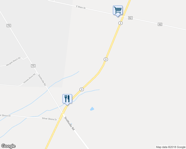 map of restaurants, bars, coffee shops, grocery stores, and more near 13449 New York 3 in Sackets Harbor