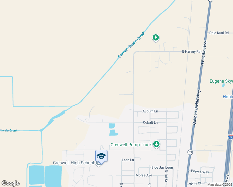 map of restaurants, bars, coffee shops, grocery stores, and more near 33465 Irish Lane in Creswell