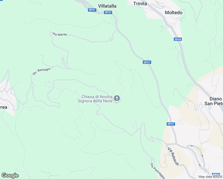 map of restaurants, bars, coffee shops, grocery stores, and more near 21 Via Madonna Della Neve in Provincia di Imperia