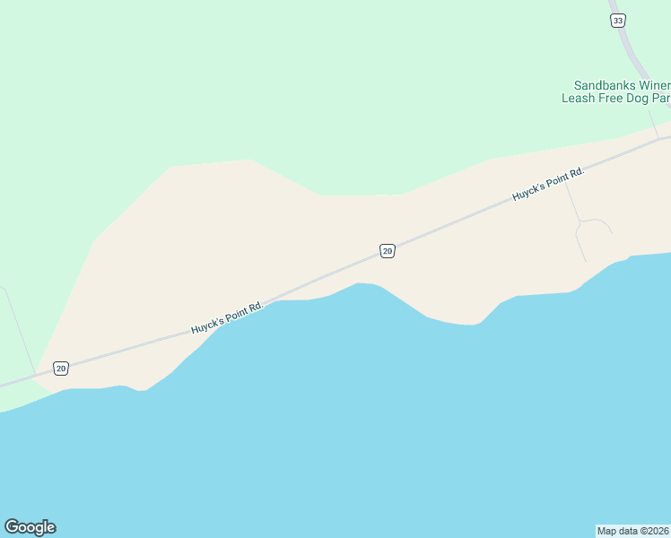 map of restaurants, bars, coffee shops, grocery stores, and more near 320 Prince Edward County Road 20 in Prince Edward County