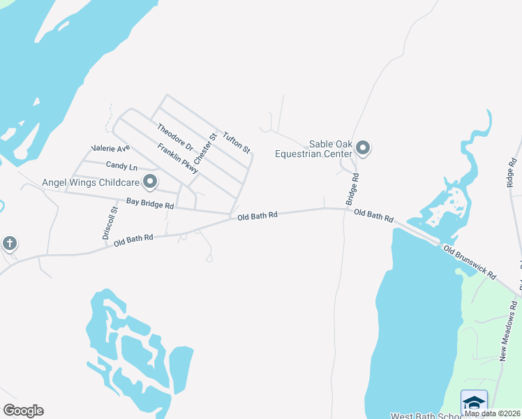 map of restaurants, bars, coffee shops, grocery stores, and more near 537 Old Bath Road in Brunswick