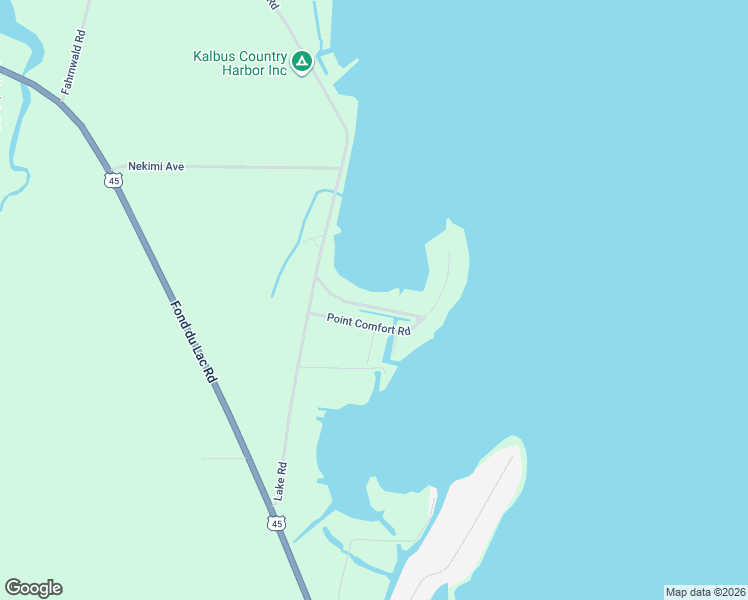 map of restaurants, bars, coffee shops, grocery stores, and more near 2048 Point Comfort Road in Oshkosh