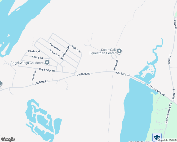 map of restaurants, bars, coffee shops, grocery stores, and more near 537 Old Bath Road in Brunswick