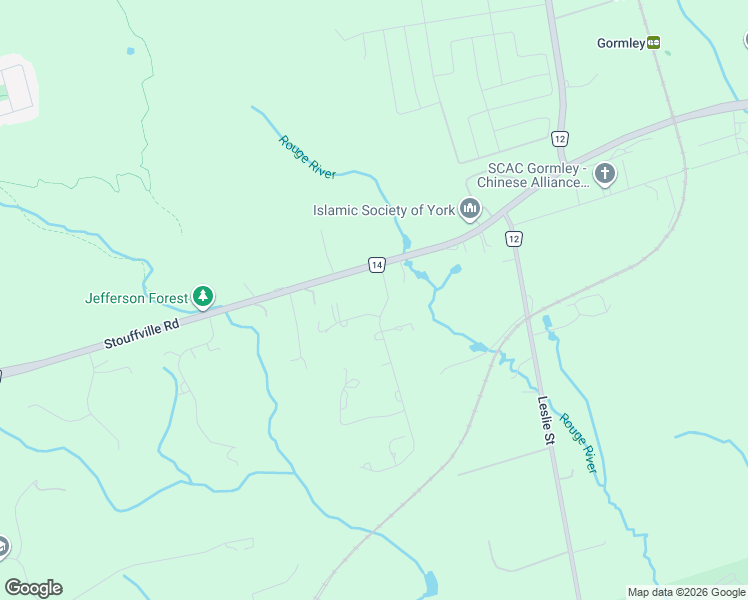 map of restaurants, bars, coffee shops, grocery stores, and more near 8 Ridgewood Drive in Richmond Hill