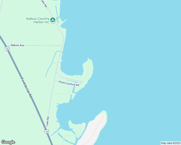 map of restaurants, bars, coffee shops, grocery stores, and more near 2145 Point Comfort Road in Oshkosh