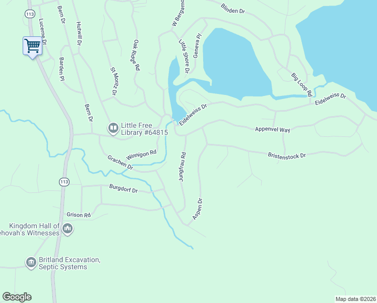 map of restaurants, bars, coffee shops, grocery stores, and more near 38 Aspen Drive in Madison