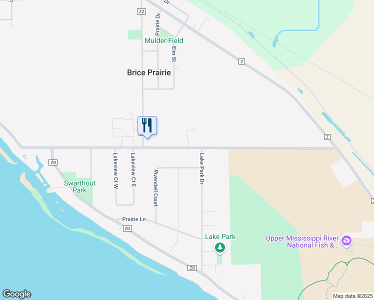 map of restaurants, bars, coffee shops, grocery stores, and more near W7831 County Road ZN in Onalaska