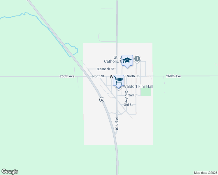 map of restaurants, bars, coffee shops, grocery stores, and more near 107 1st Street in Waldorf