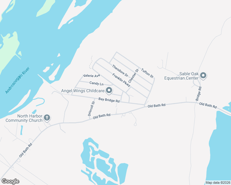 map of restaurants, bars, coffee shops, grocery stores, and more near 75 Bay Bridge Road in Brunswick