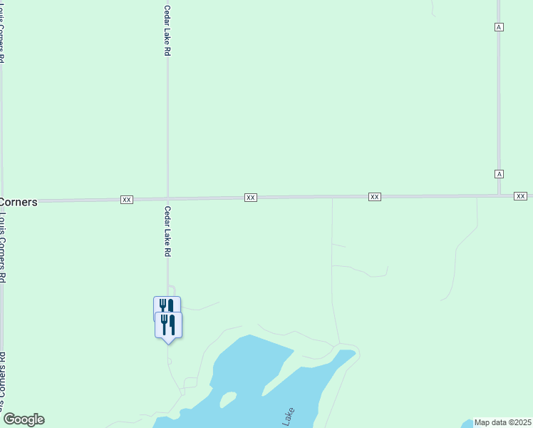 map of restaurants, bars, coffee shops, grocery stores, and more near 18216 County Road XX in Kiel