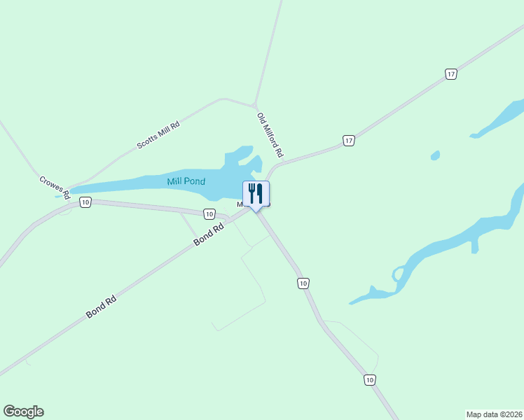 map of restaurants, bars, coffee shops, grocery stores, and more near 3047 County Road 10 in Prince Edward County