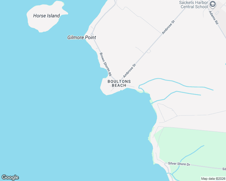 map of restaurants, bars, coffee shops, grocery stores, and more near 517 Ambrose Street in Sackets Harbor