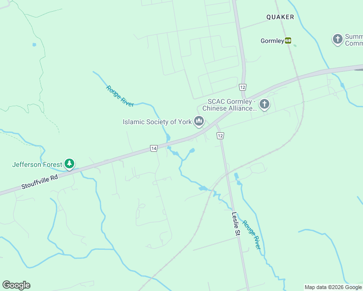 map of restaurants, bars, coffee shops, grocery stores, and more near 1317 Stouffville Road in Richmond Hill