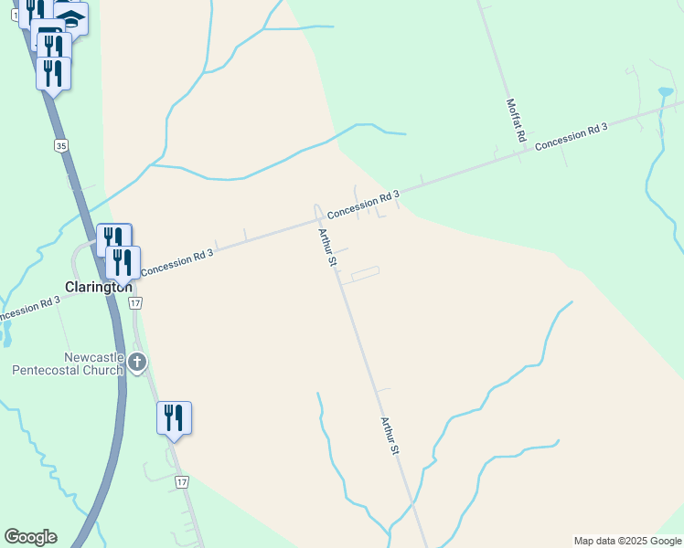 map of restaurants, bars, coffee shops, grocery stores, and more near 13 Arthur Street in Newcastle