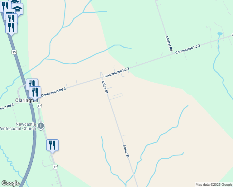 map of restaurants, bars, coffee shops, grocery stores, and more near 13 Arthur Street in Newcastle