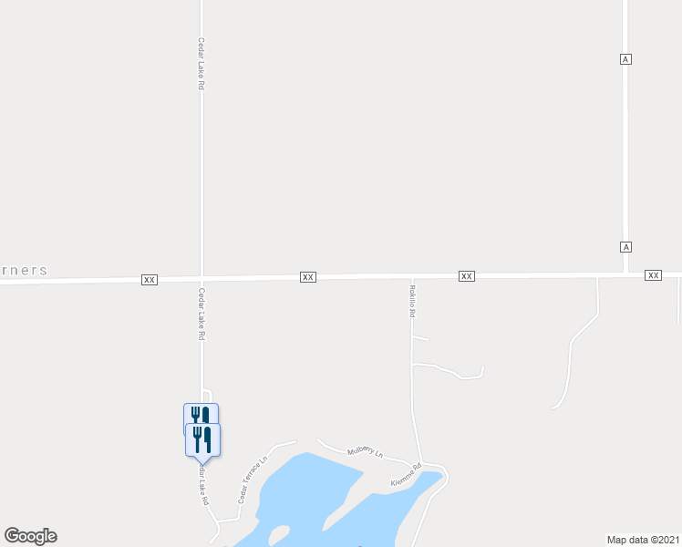map of restaurants, bars, coffee shops, grocery stores, and more near 18216 County Road XX in Kiel