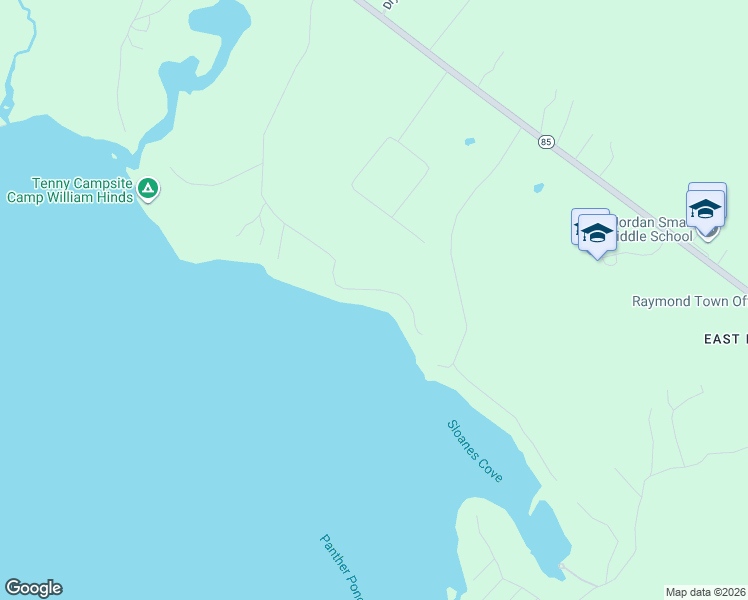 map of restaurants, bars, coffee shops, grocery stores, and more near 87 River Road in Gray