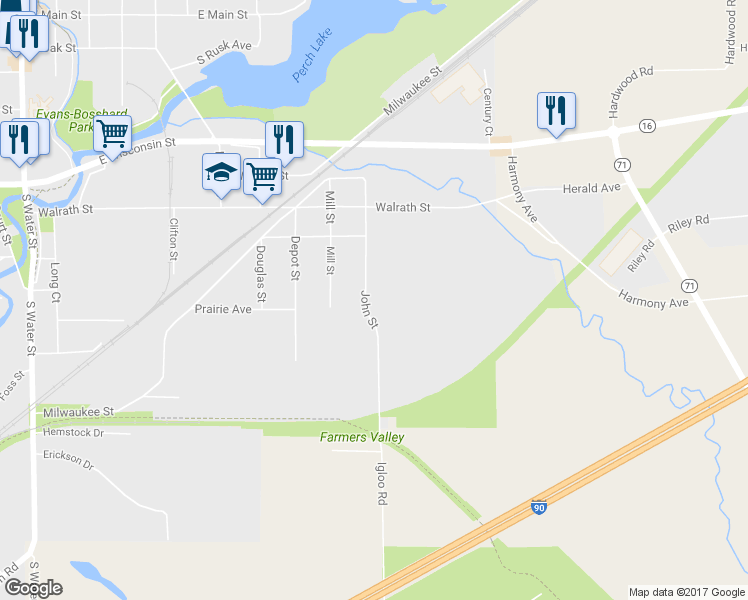 map of restaurants, bars, coffee shops, grocery stores, and more near 925 John Street in Sparta